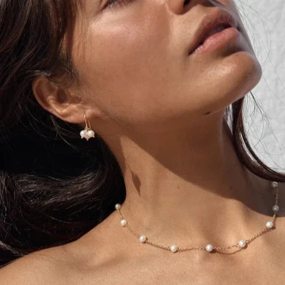 [AuraEcho]Nora Gold Pearl Necklace