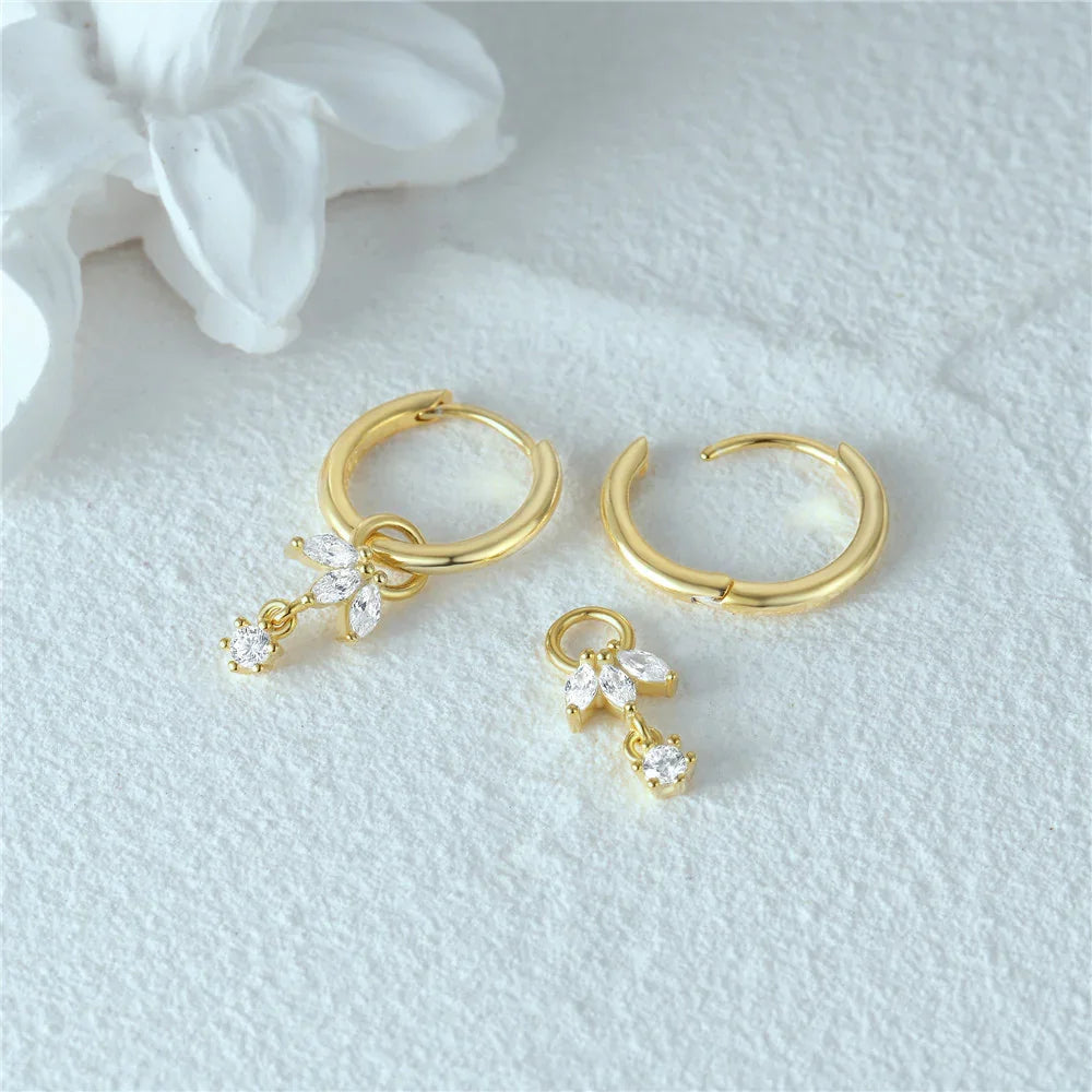 [AuraEcho]Brooke Removable Charm Hoops