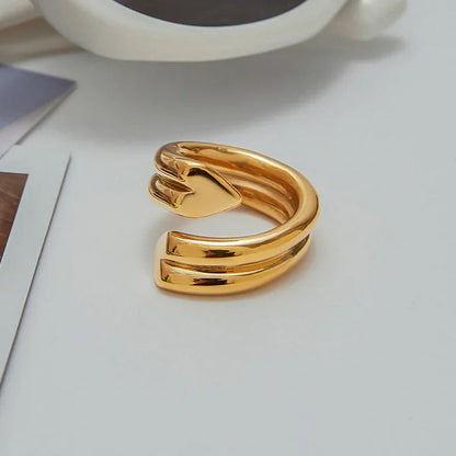 [AuraEcho]Tara Heart Twist Gold Ring