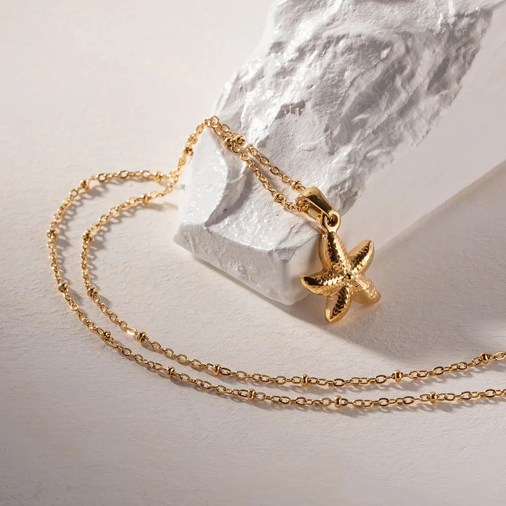 [AuraEcho]Emmie Gold Starfish Pendant