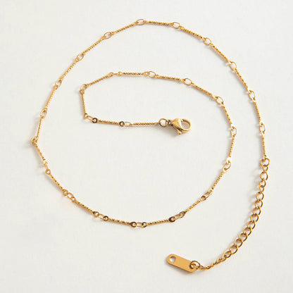[AuraEcho]Amy Linked Chain Gold Necklace