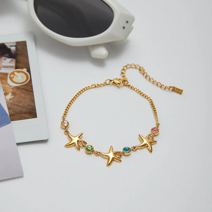 [AuraEcho]Kristine Golden Starfish Bracelet