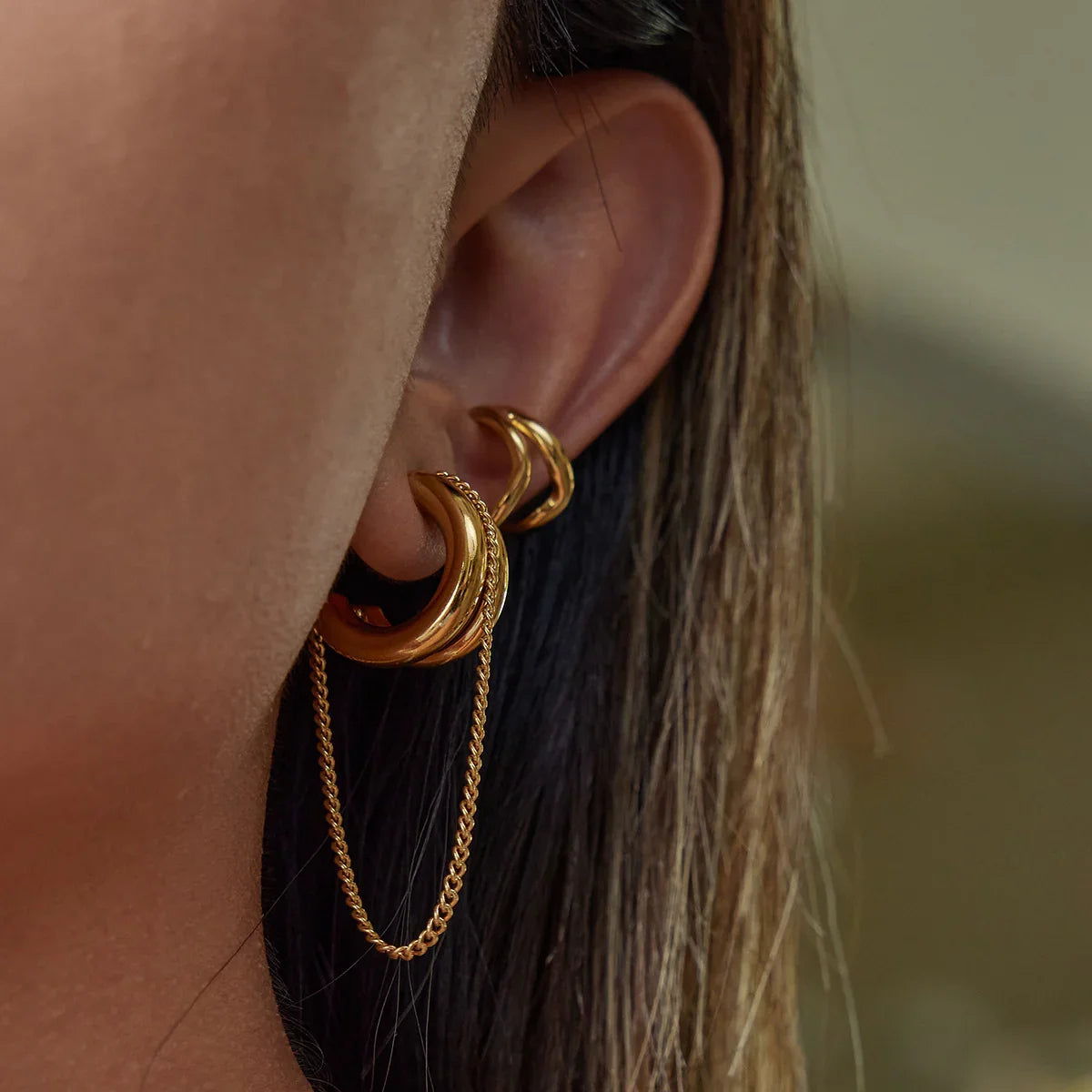 [AuraEcho]Galilea Link Chain Hoops