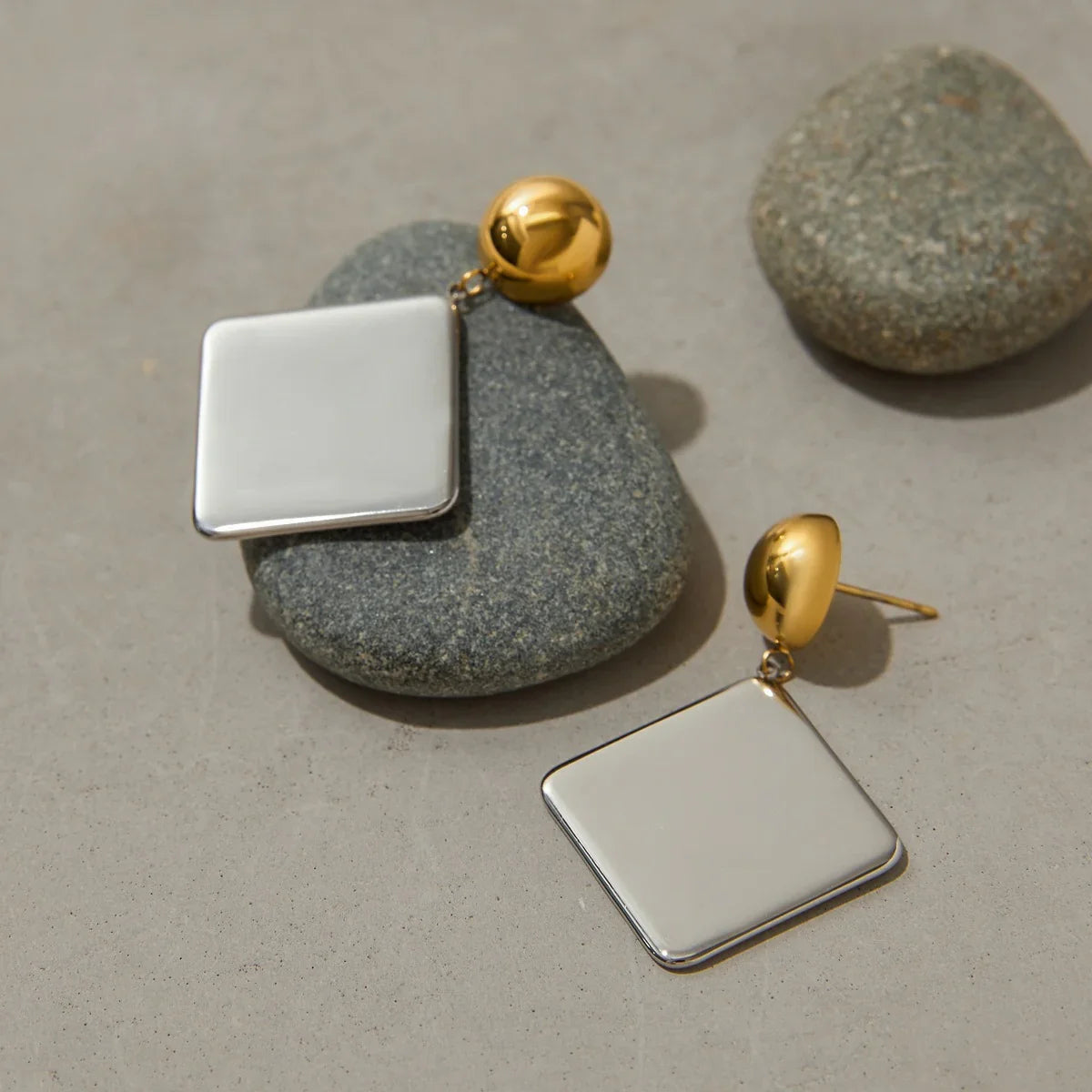 [AuraEcho]Kelly Geometric Drop Earrings