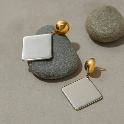 [AuraEcho]Kelly Geometric Drop Earrings