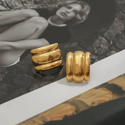 [AuraEcho]Angela Gold Arch Earrings