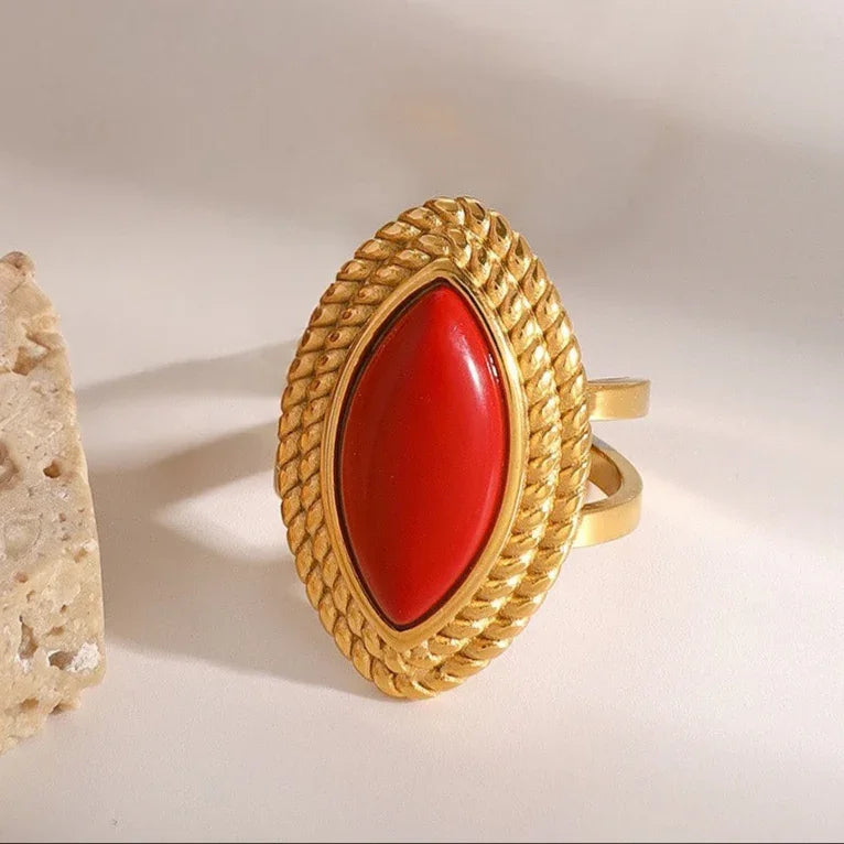 [AuraEcho]Heidi Marquise Gold Ring