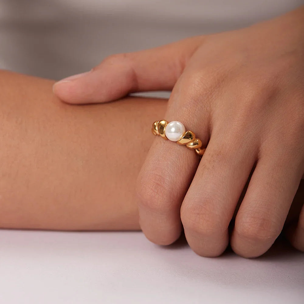 [AuraEcho]Scarlett Freshwater Pearl Ring