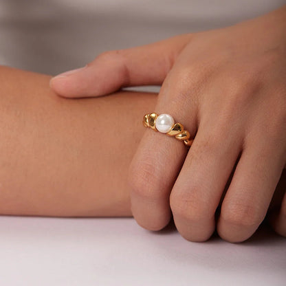 [AuraEcho]Scarlett Freshwater Pearl Ring