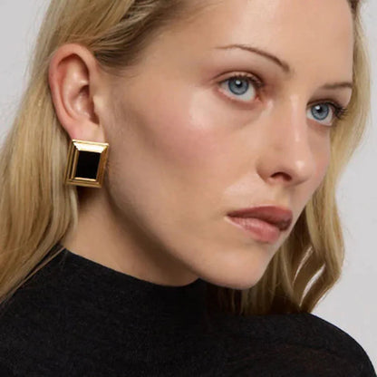 [AuraEcho]Sybil Gold Enamel Earrings
