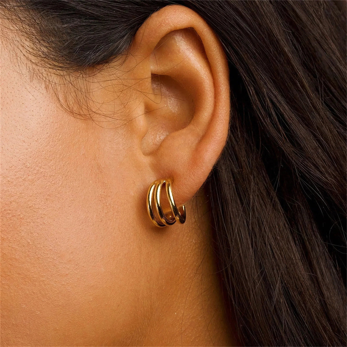[AuraEcho]Cradle Gold Earrings