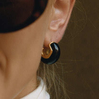 [AuraEcho]Lexi Chunky Enamel Hoops