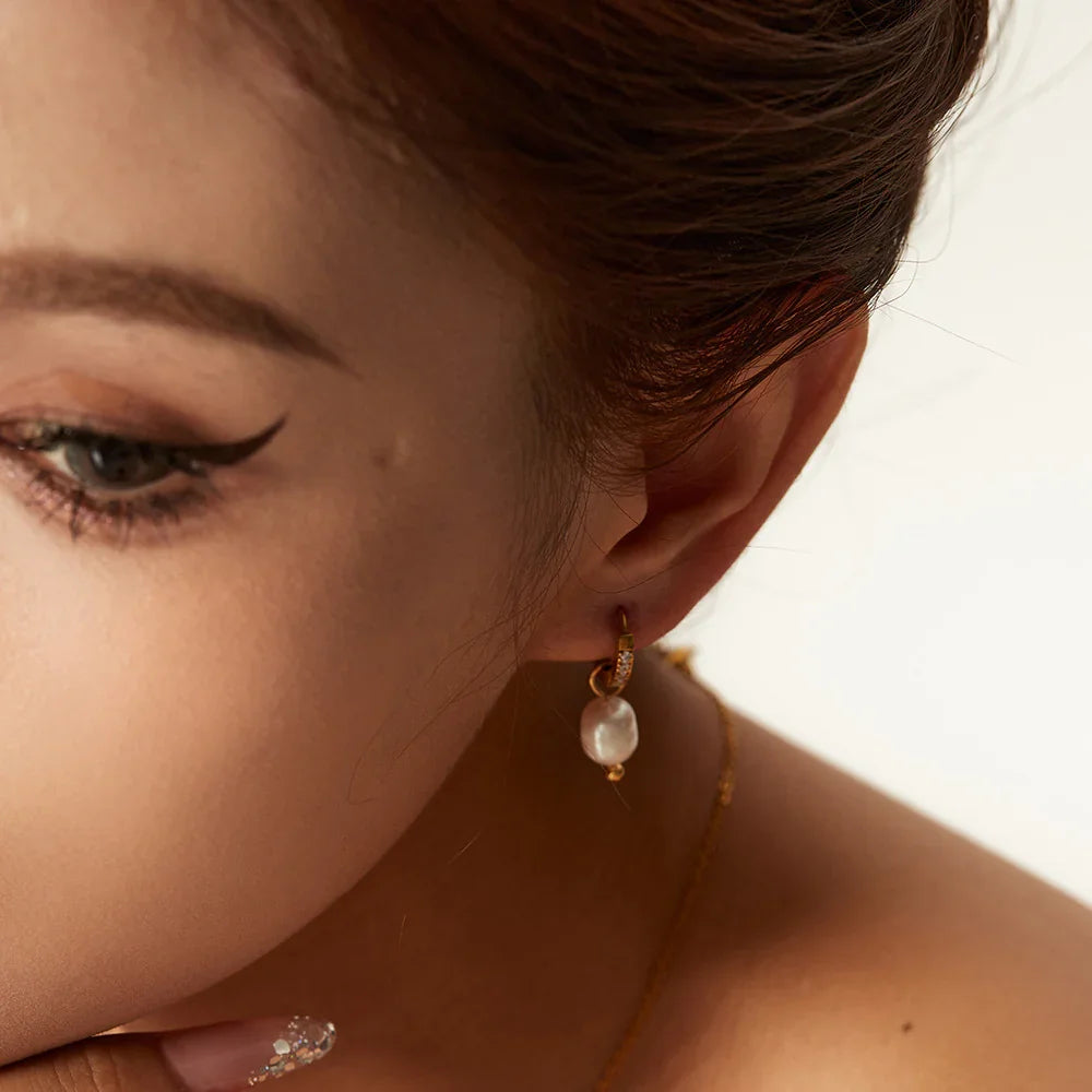 [AuraEcho]Sara Pearl Earrings