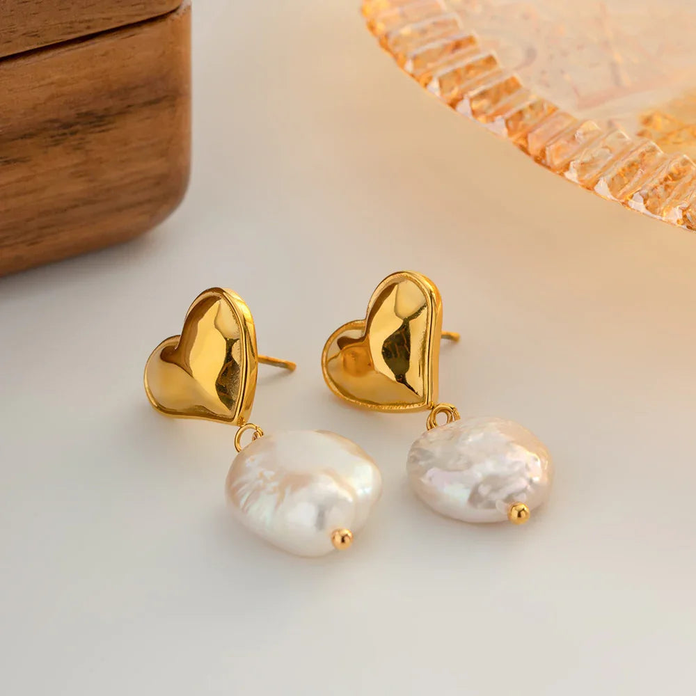 [AuraEcho]Blanche Freshwater Pearl Earrings