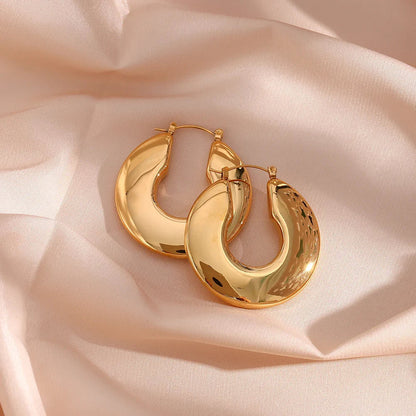 [AuraEcho]Kayleigh Chunky Hoop Earrings