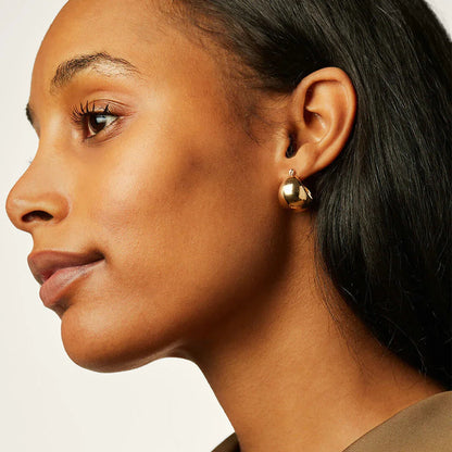 [AuraEcho]Sunna Gold Huggie Earrings