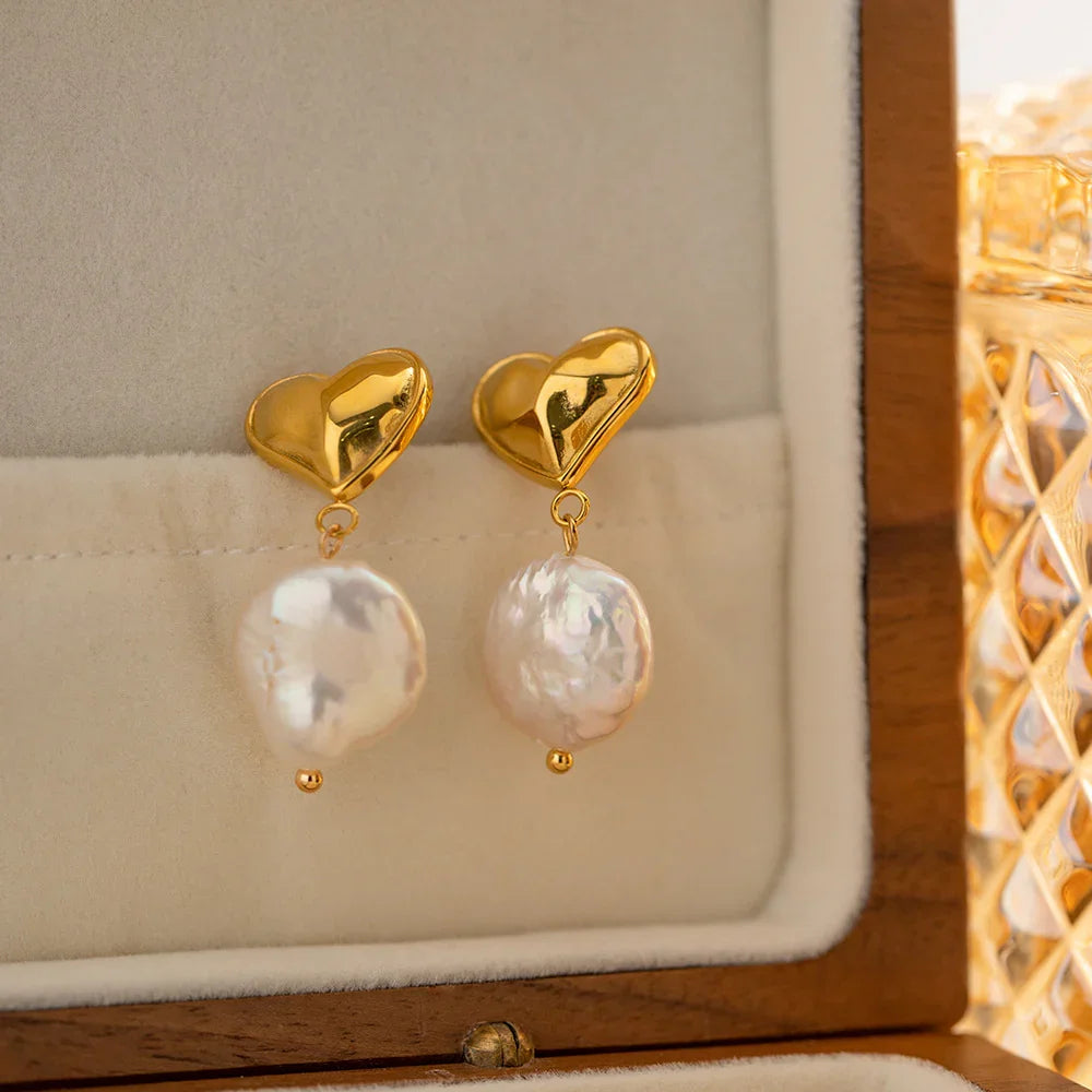 [AuraEcho]Blanche Freshwater Pearl Earrings