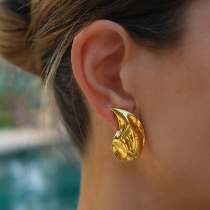 [AuraEcho]Raven Vintage Teardrop Earrings