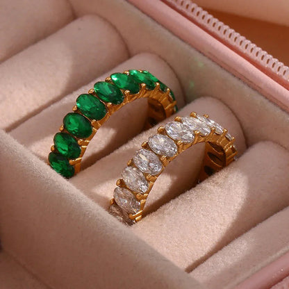 [AuraEcho]Antoinette Diamond Simulant Gold Ring