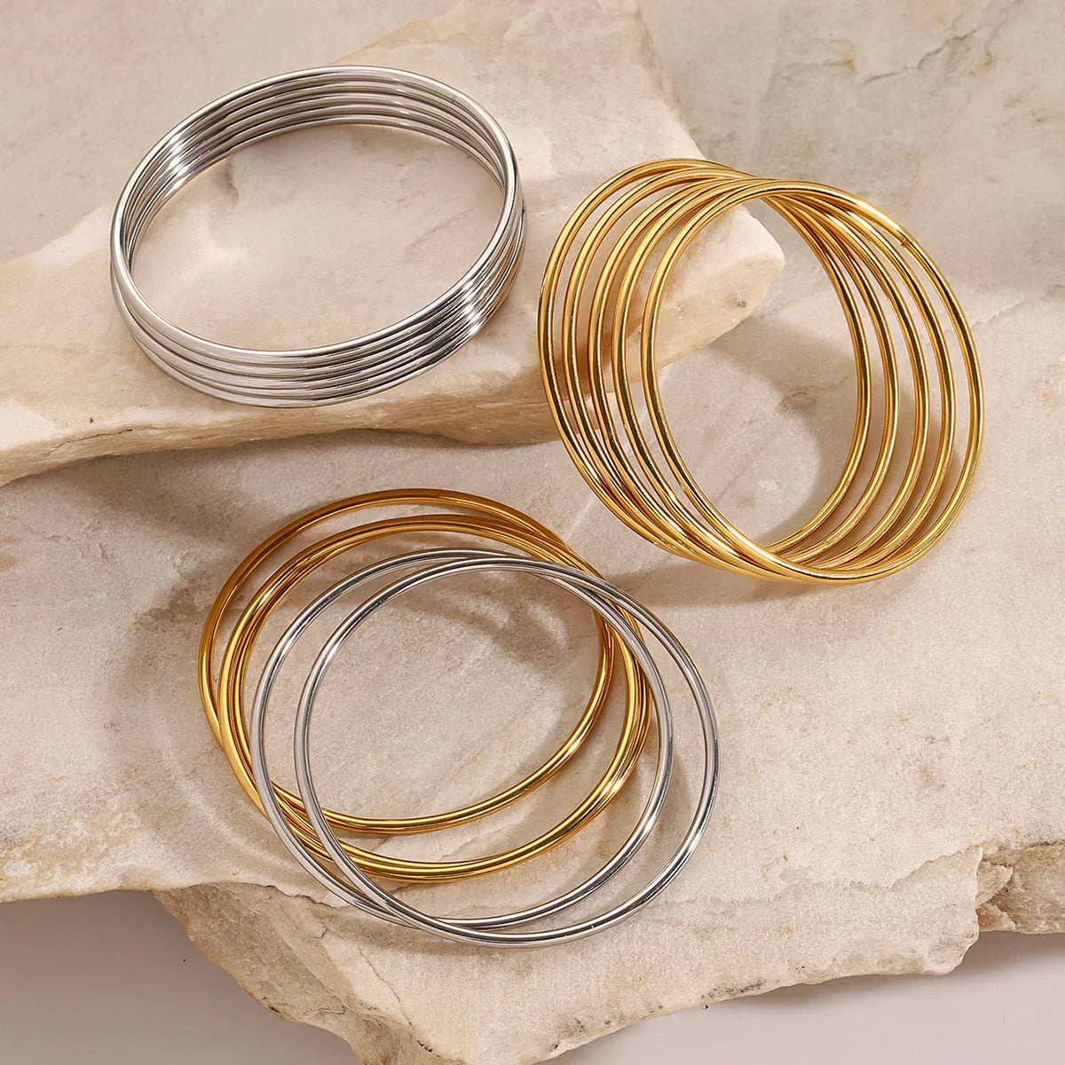 [AuraEcho]Shannon Gold Bangle Set