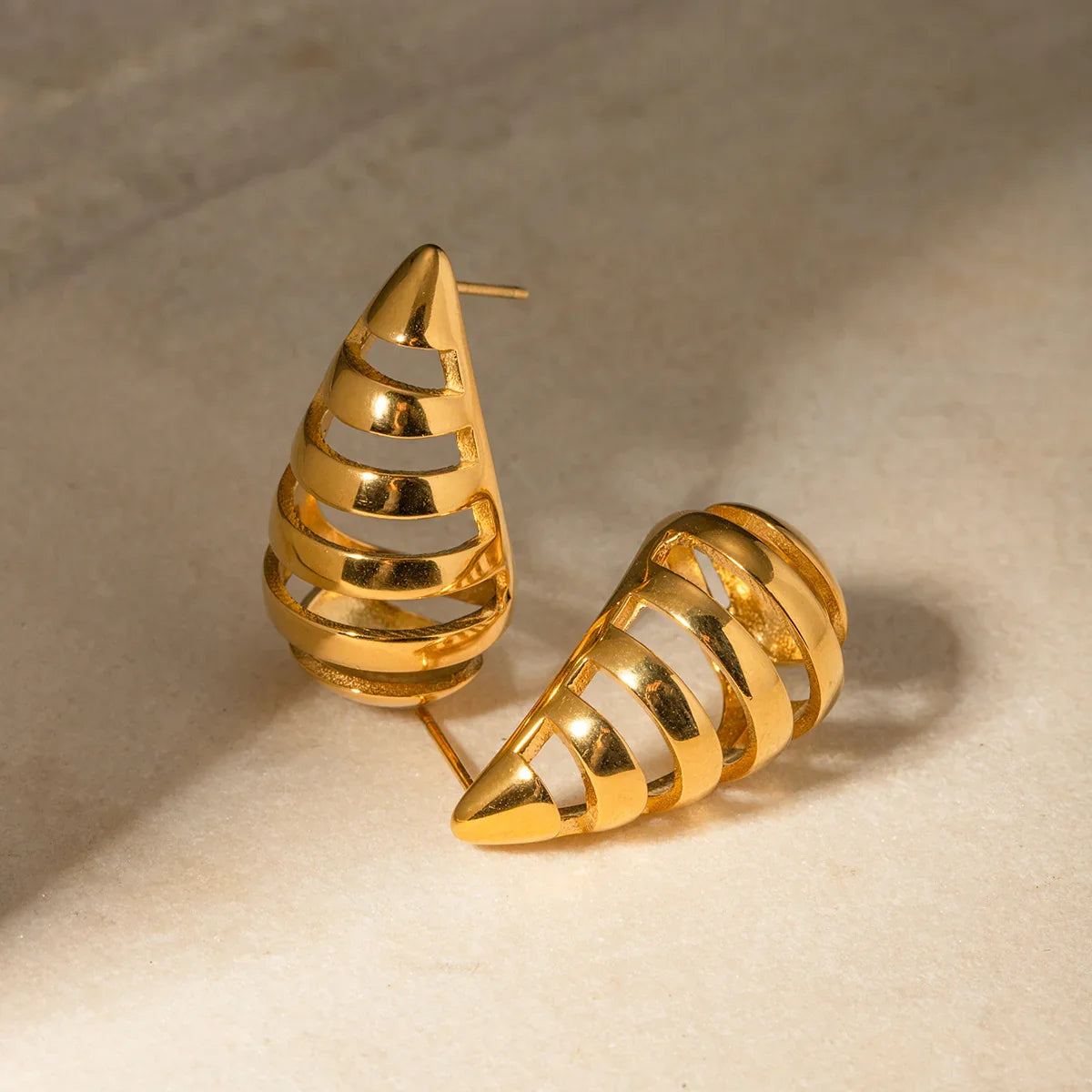 [AuraEcho]Katrin Drop Gold Earrings