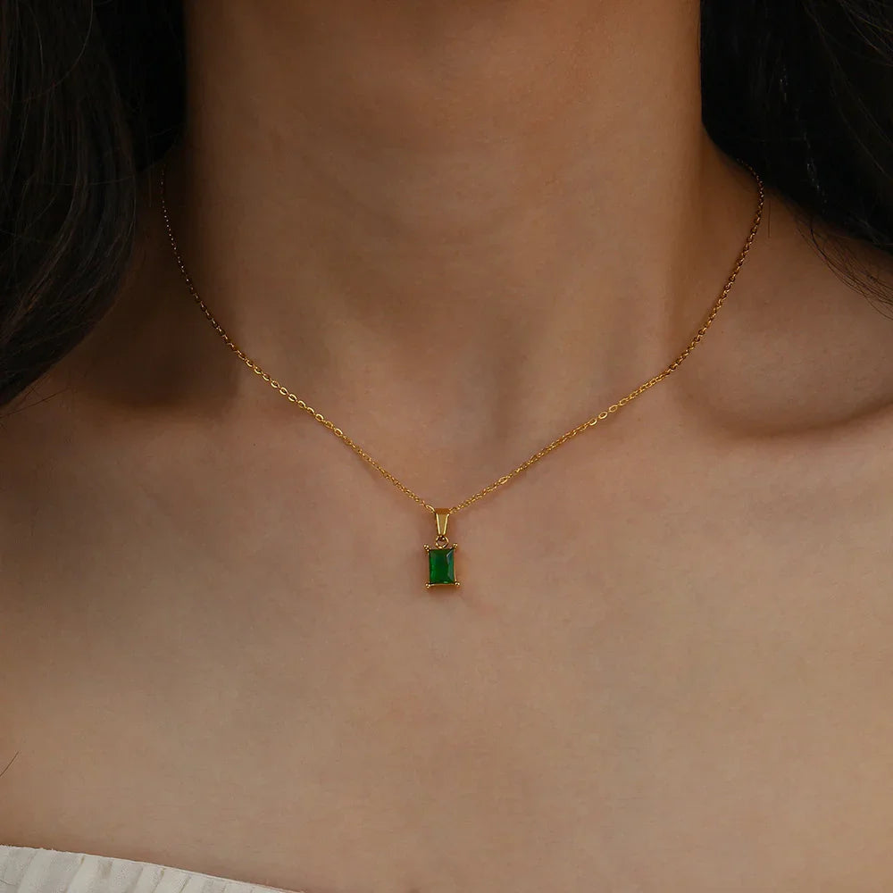 [AuraEcho]Emi Green Necklace