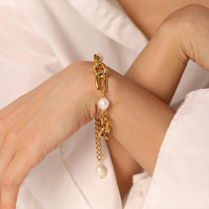 [AuraEcho]Ysabel Chunky Freshwater Pearl Bracelet