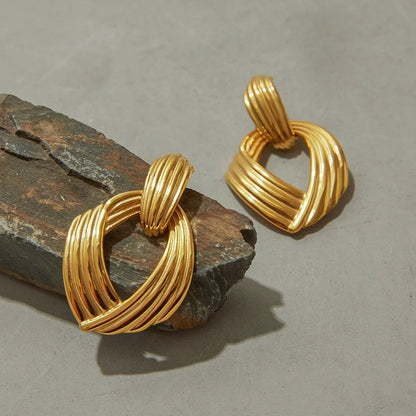 [AuraEcho]Selma Gold Knot Earrings