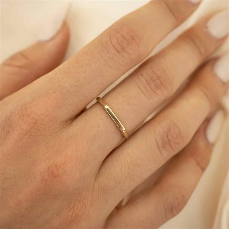 [AuraEcho]Sasha Geometric Gold Ring
