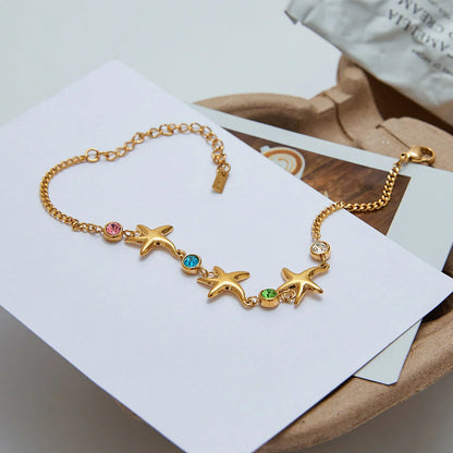 [AuraEcho]Kristine Golden Starfish Bracelet