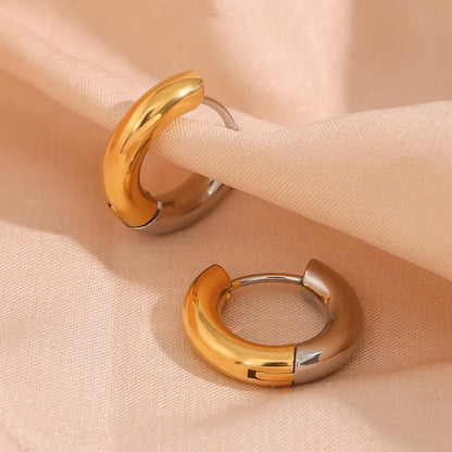 [AuraEcho]Ingrid Two Tone Hoop Earring