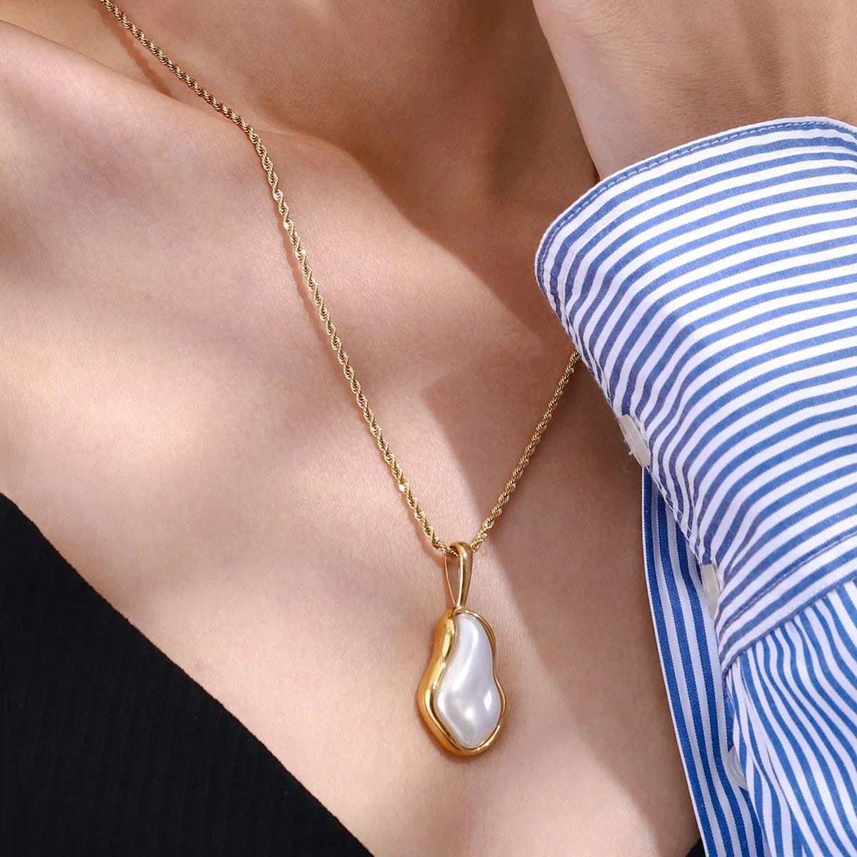 [AuraEcho]Marjorie Freshwater Pearl Necklace