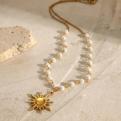 [AuraEcho]Apollo Sun Pearl Necklace