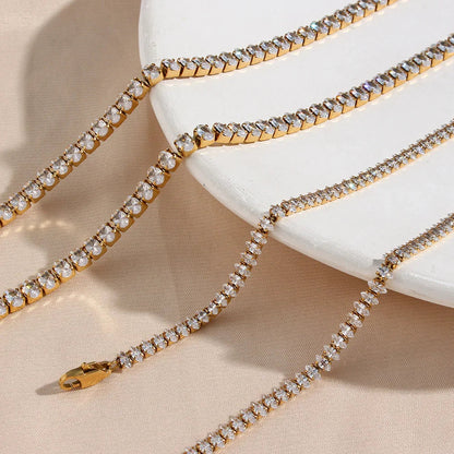 [AuraEcho]Wisteria Diamond Tennis Necklace