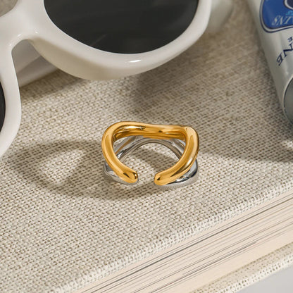[AuraEcho]Deanna Gold Intertwined Ring