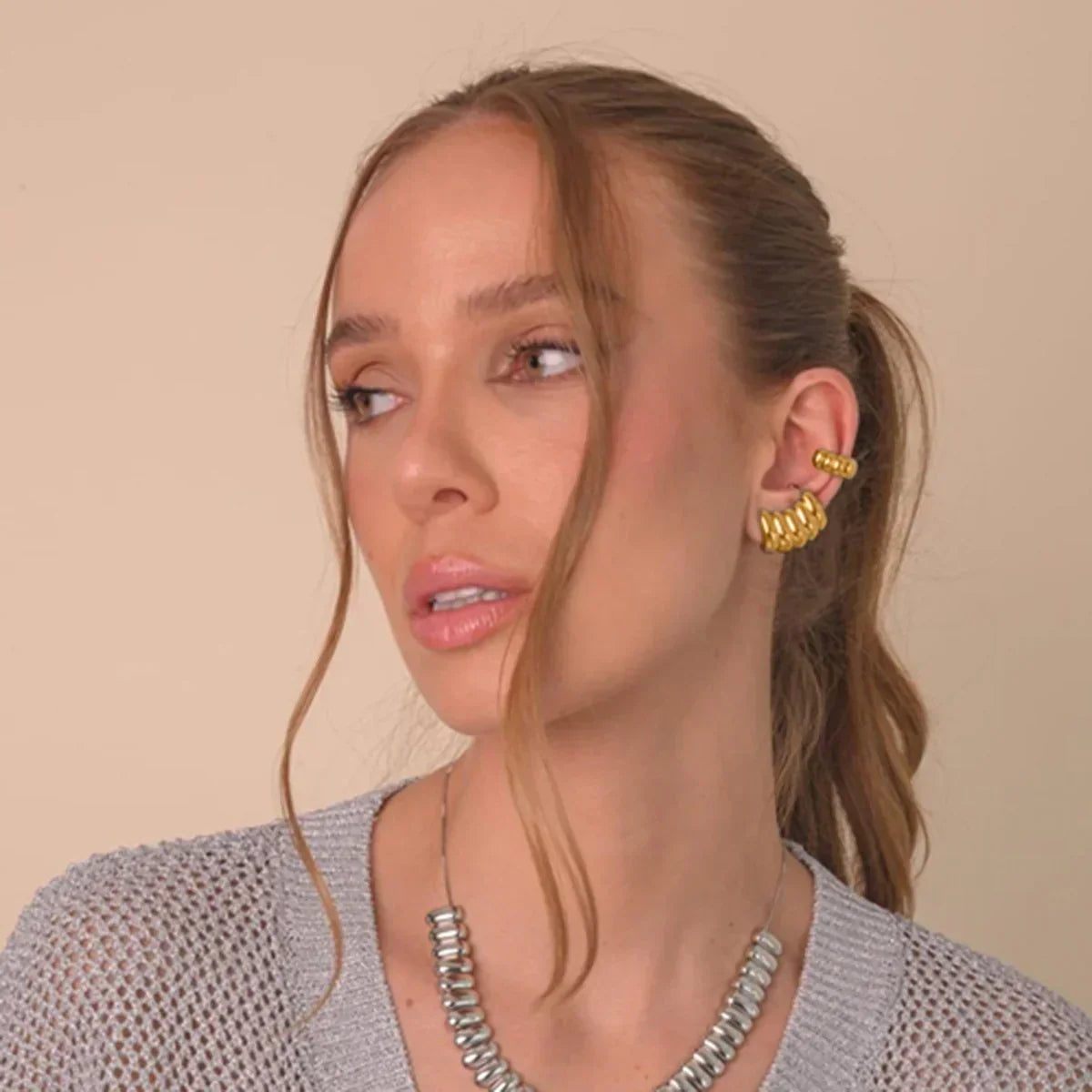[AuraEcho]Beatrix Gold Earrings