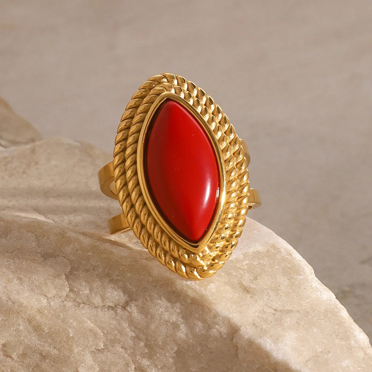 [AuraEcho]Heidi Marquise Gold Ring