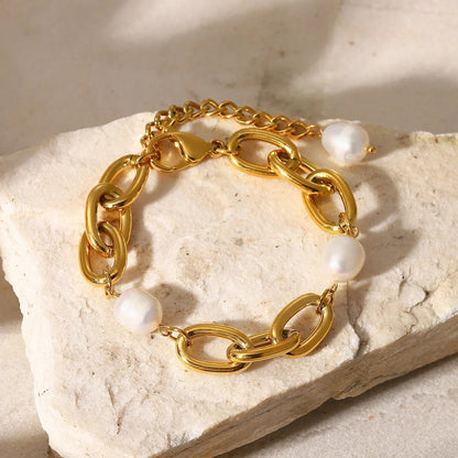 [AuraEcho]Ysabel Chunky Freshwater Pearl Bracelet
