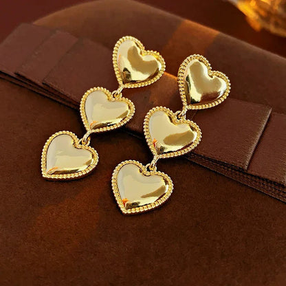 [AuraEcho]Aimee Gold Heart Earrings