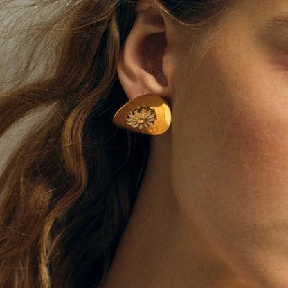 [AuraEcho]Georgiana Gold Earrings