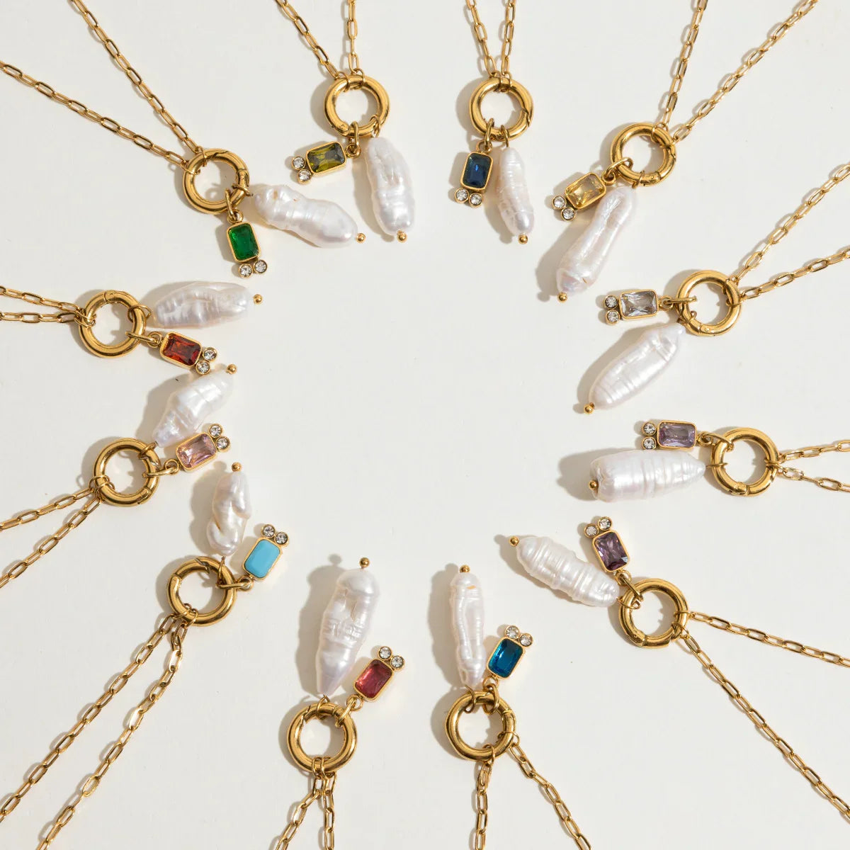 [AuraEcho]Caitlin Birthstone Pearl Necklace