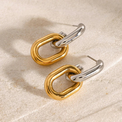 [AuraEcho]Taylor Two Tone Double Hoops