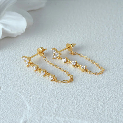 [AuraEcho]Daniella Diamond Chain Stud