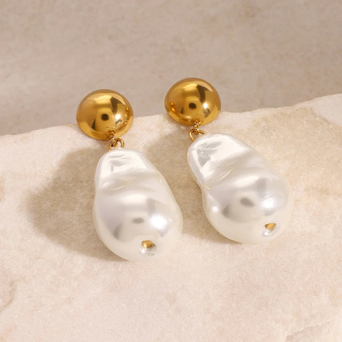 [AuraEcho]Ariana Chunky Pearl Drop Earrings