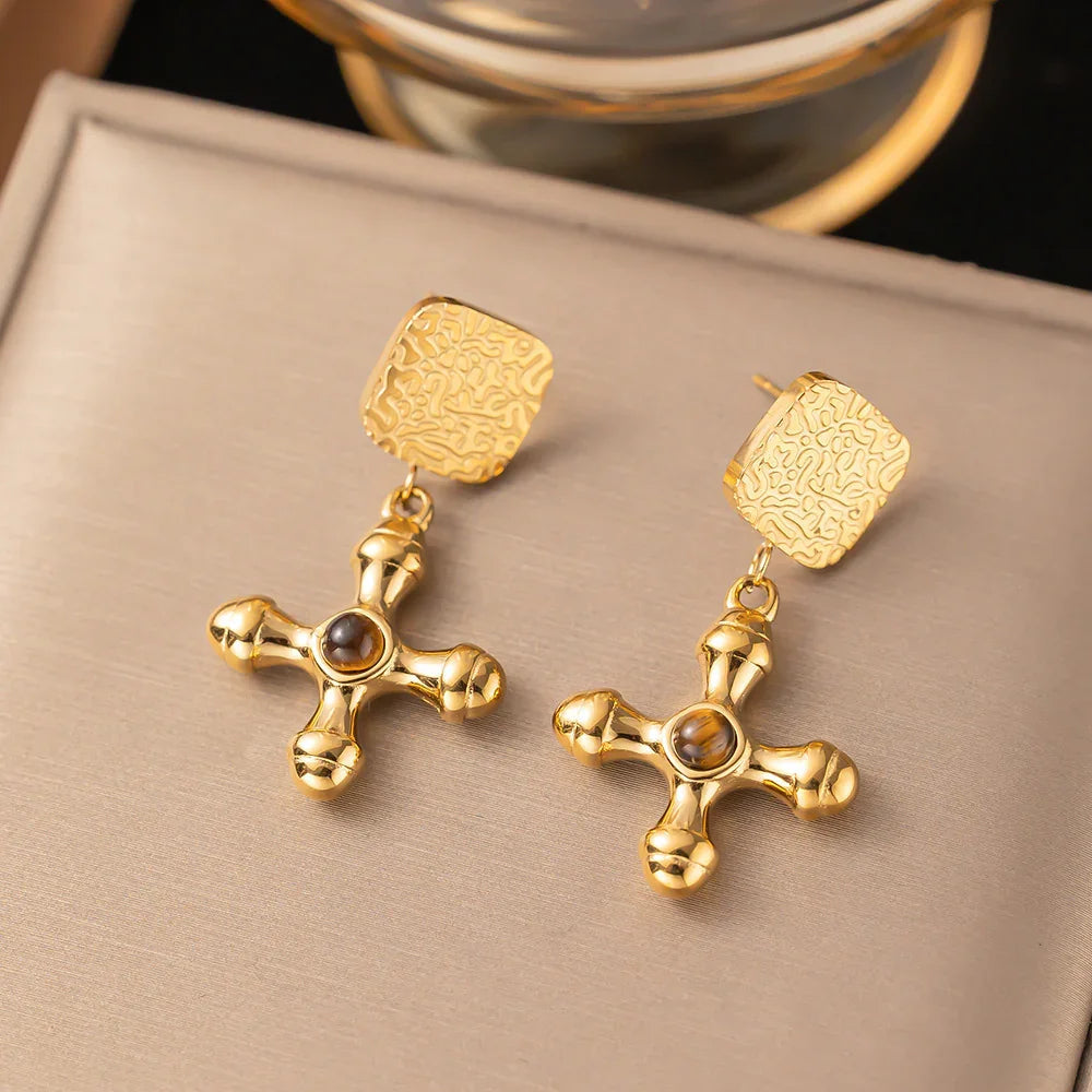 [AuraEcho]Della Gold Earrings