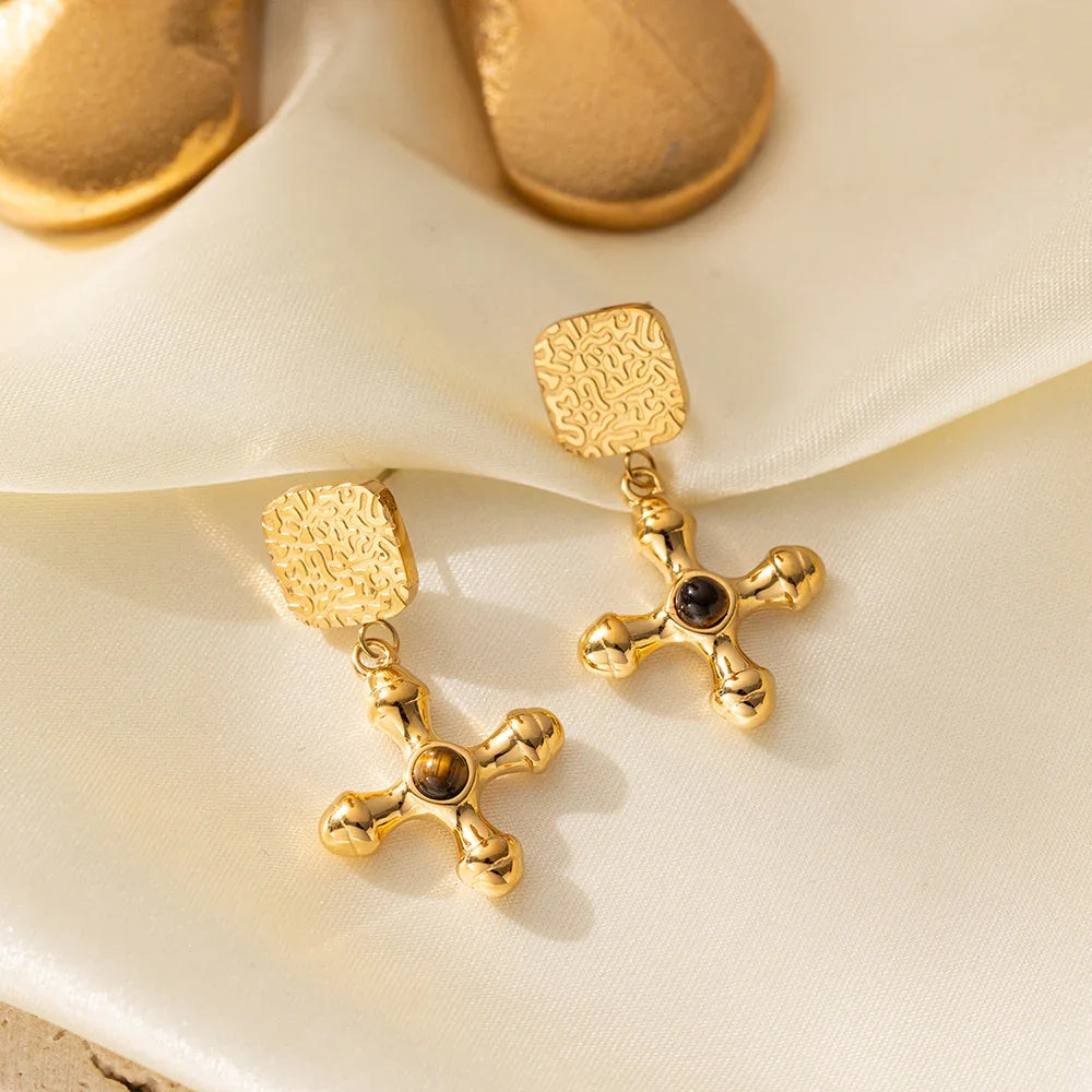 [AuraEcho]Della Gold Earrings