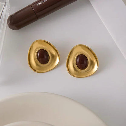 [AuraEcho]Orissa Gold Enamel Earrings