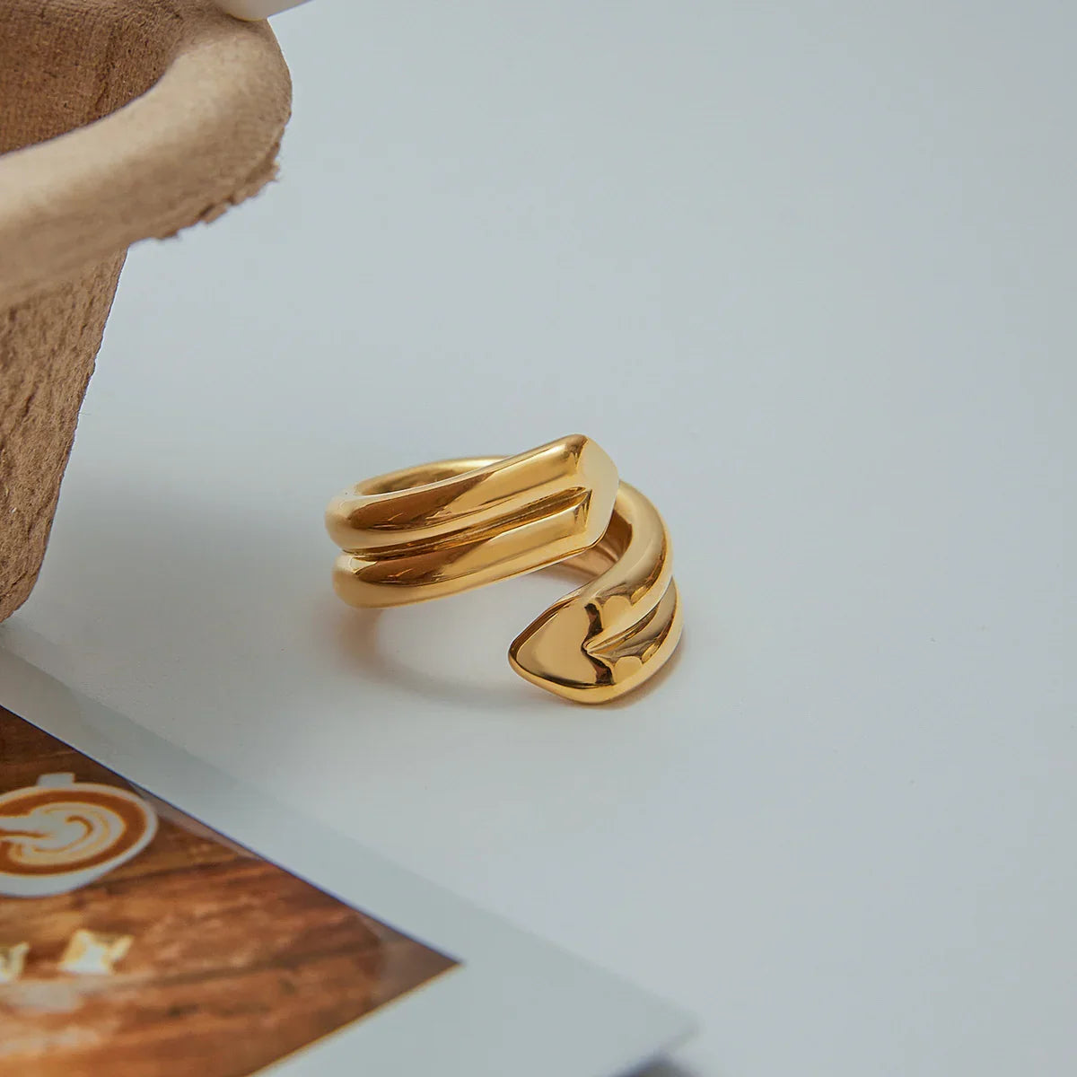[AuraEcho]Tara Heart Twist Gold Ring