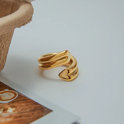 [AuraEcho]Tara Heart Twist Gold Ring