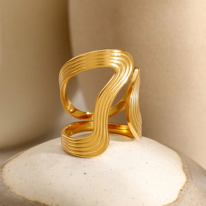 [AuraEcho]Vivi Twisted Band Gold Ring